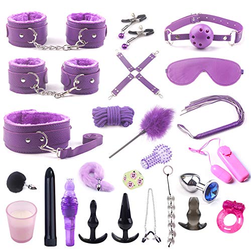 Juego de juguetes B`D`S`M de felpa de cuero ajustable Kit de noche romántica para parejas (25Pcs) Juego de juguetes B`D`S`M de felpa de cuero ajustable Kit de noche romántica para parejas (25Pcs)