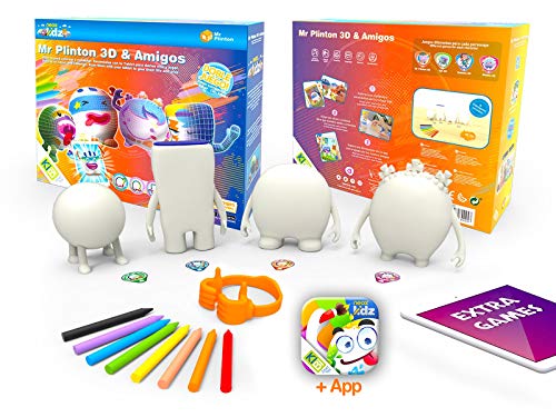 kibi Mr Plinton 3D & Amigos - Muñecos Creatividad para Dibujar y Colorear. App y Juegos 3D (NeoxKidz)