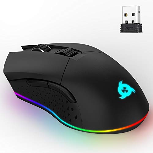 KLIM Blaze - Ratón inalámbrico Gaming Recargable RGB + Sensor de Alta precisión con batería Recargable de Larga duración + Ajustable hasta 6000 dpi + Modo inalámbrico y con Cable + Nuevo 2021 + Negro KLIM Blaze - Ratón inalámbrico Gaming Recargable RGB + Sensor de Alta precisión con batería Recargable de Larga duración + Ajustable hasta 6000 dpi + Modo inalámbrico y con Cable + Nuevo 2021 + Negro