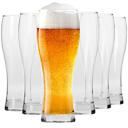 Krosno Altos Vasos Copas de Cerveza | Conjunto 6 Piezas | 500 ML | Chill Collection Uso en Casa, Restaurante y en Fiestas | Apto para Microondas y Lavavajillas