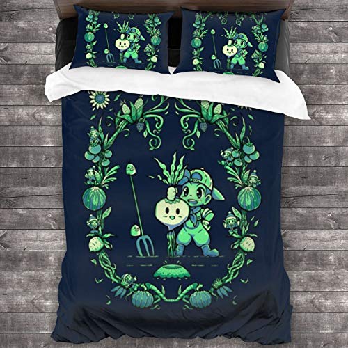 KUKHKU Harvest Moon Story Of Seasons - Juego de cama de 3 piezas (86 x 70 cm), diseño de reina