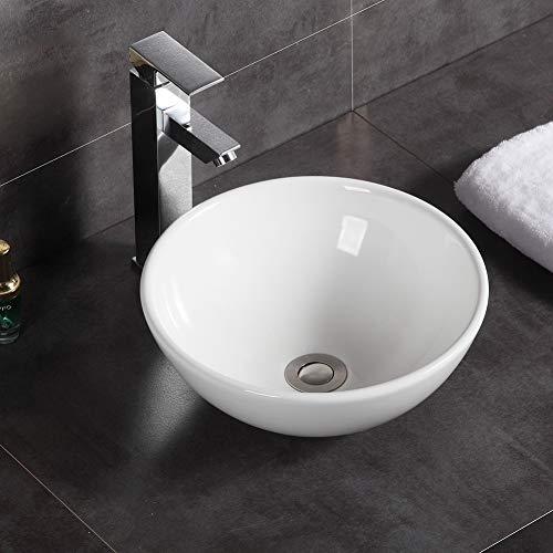 Lavabo moderno redondo para encimera de cerámica, 320 x 320 x 130 mm