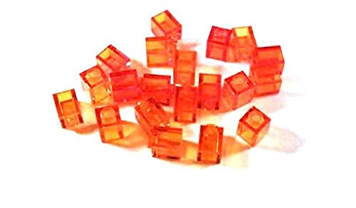 LEGO - 20 Ladrillos 1 x 1 en naranja-transparente. Rareza!