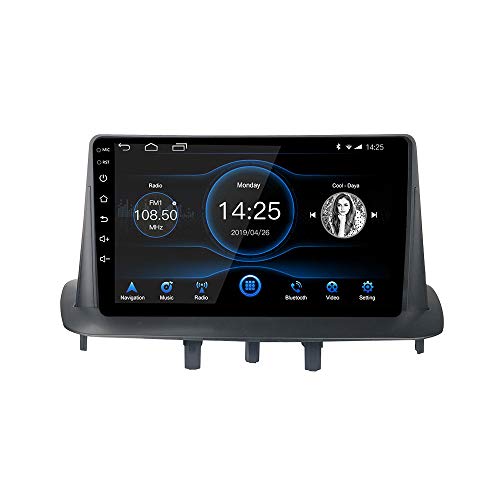 LEXXSON Android 10.1 Radio de Coche para Renault Megane 3 2009-2014 | Radio Am FM RDS de 9 Pulgadas con navegación GPS WiFi Bluetooth Reproductor USB Control del Volante Enlace de Espejo 2G + 16G
