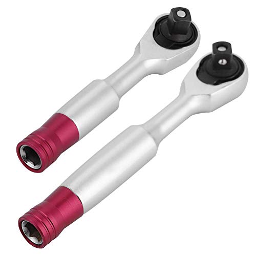 Llave de impacto Mini 1/4 Pulgada Rachet Wrench Set Herramienta de Reparación para Vehículo Bicicleta Socket Wrench Kit Tool(85MM)