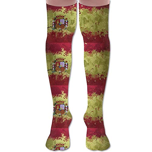 Lmunxuy Over Knee High Socks Spain Paiting Extra Long Athletic Sport Tube Stockings For Man Women