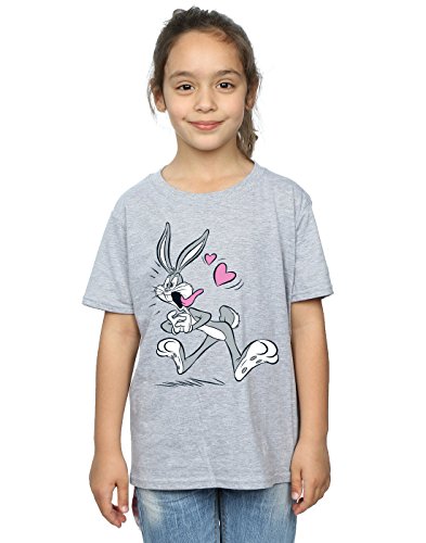 Looney Tunes Niñas Bugs Bunny In Love Camiseta Deporte Gris 9-11 Years