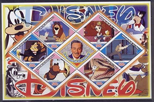 Mali 2005 world of walt disney miniature sheet 7 values #2 lambert mayor crum winnie the pooh ludwig von drake molly crum paul bunyan MNH JandRStamps