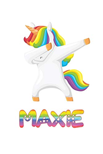 Maxie: Maxie 6x9 Journal Notebook Dabbing Unicorn Rainbow