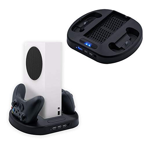 Mcbazel Soporte de Carga de Controlador Vertical para Xbox Series S, Estación de Carga con Ventilador de Refrigeración Dual con Puertos USB Compatibles con Xbox Series S Console Mcbazel Soporte de Carga de Controlador Vertical para Xbox Series S, Estación de Carga con Ventilador de Refrigeración Dual con Puertos USB Compatibles con Xbox Series S Console
