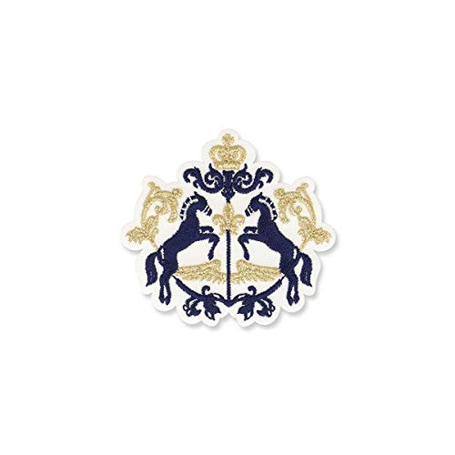 mdc - Lote de 3 parches termoadhesivos con diseño de escudo Royal caballos (4,5 x 4,5 cm)
