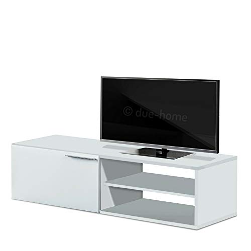 Modulo de Comedor, Mueble TV, Modelo Kikua, Acabado en Blanco Brillo, Medidas: 120 cm (Ancho) x 40 cm (Alto) x 42 cm (Fondo)