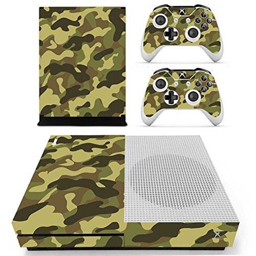 Morbuy Xbox One S Skin Vinly Pegatinas Protective Consola Sticker Decal + 2 Controlador Skins Set (Army Camo)