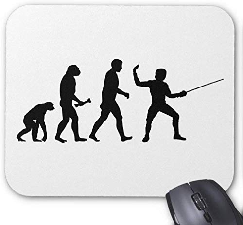 Mouse Mat, Gaming Mouse Pad Large Size 300x250x3mm Thick Fencing Evolution Extended Mouse Pad Non-Slip Rubber