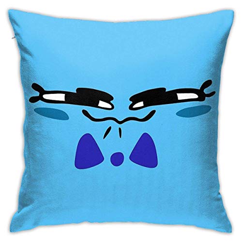 N/A Snipperclips Blue Cushion Throw Pillow Cover Decorative Pillow Case For Sofa Bedroom 18 X 18 Inch