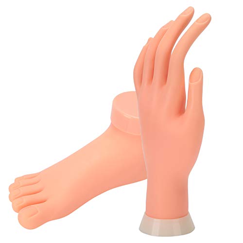 Nail Art Training Hand Foot Practice Model Maniquí de mano Modelo de mano Nail Practice Pie falso para escuelas de manicura para la formación de manicura para uso en salones de uñas