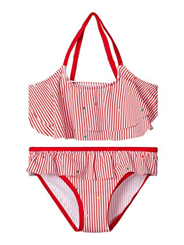 NAME IT Nkfzinita Bikini Juego, Rojo de Alto Riesgo, 146-152 para Niñas