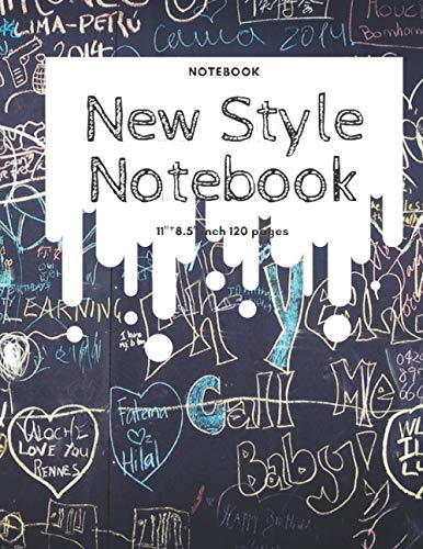 New Style Notebook journal for taking notes and writing instructions for home school and clubs: 8.5”x11” inch sized pages ( 21.59*27.94) 120 pages