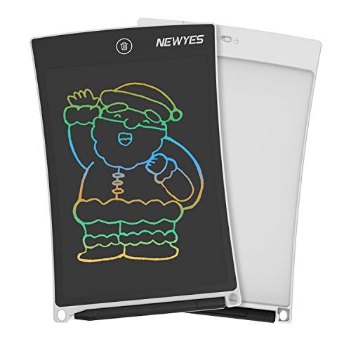 NEWYES Tableta de Escritura LCD a Color, Pizarra Digital, Tablet para Dibujar para Niños 8.5 Pulgadas (Blanco)