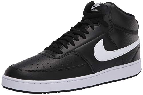 Nike Court Vision Mid, Zapatos de Baloncesto Hombre, Multicolor (Black/White 001), 47 EU