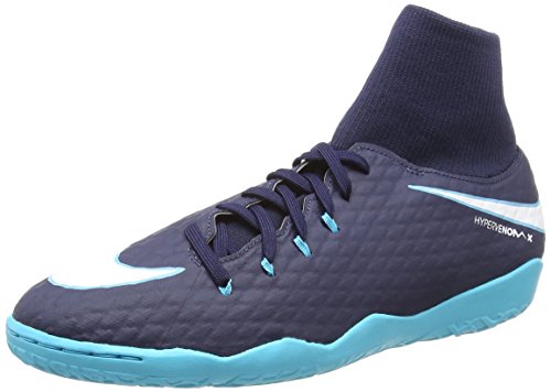 Nike Hypervenomx Phelon 3 DF IC, Botas de fútbol Hombre, Azul (Obsidian/Azul Gamma/Azul Glacial/Blanco 414), 45.5 EU