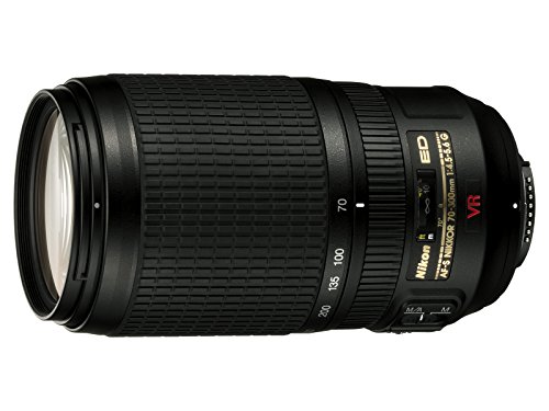 Nikon AF-S VR 70-300mm F4.5-5.6 G - Objetivo para Nikon (Distancia Focal 70-300mm, Apertura f/4,5, estabilizador de Imagen) Color Negro