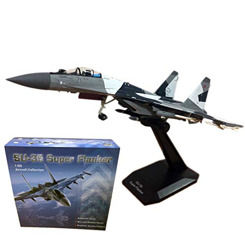 NIKRVE Ruso Su-35 Super Flanker Fighter Diecast Metal Modelo De Avión De Juguete En Escala 1: 100 para Regalo, Niños, Colección