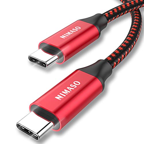 NIMASO USB C a USB C Cable 2M 100W 20V 5A,Cable Tipo C a Tipo C Carga Rápida con E-Mark Chip para MacBook,MacBook Pro,iPad Pro 2020/2018,MacBook Air 2020,Samsung S20/S10,Huawei P30,Xiaomi 9