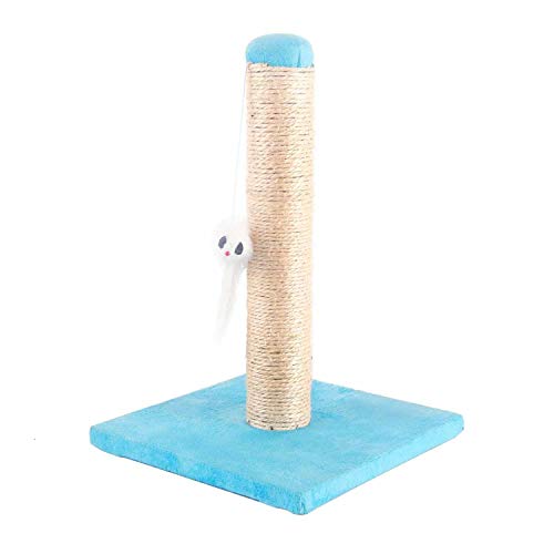 Nobleza – Poste rascador para Gatos de sisal con Juguete. Pequeño, Color Azul. Medidas: 25 * 25 * 35 cm Nobleza – Poste rascador para Gatos de sisal con Juguete. Pequeño, Color Azul. Medidas: 25 * 25 * 35 cm