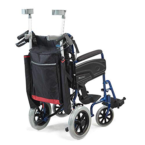 NRS Healthcare - Sillas de ruedas y accesorios para moto, bolsas y cestas, color negro y borgoña NRS Healthcare - Sillas de ruedas y accesorios para moto, bolsas y cestas, color negro y borgoña