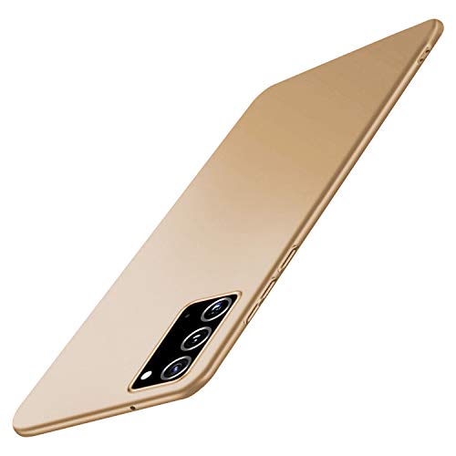 N/T - Carcasa para Samsung Galaxy Note 20 Ultra, ultrafina mate, carcasa de protección antigolpes, de policarbonato duro, acabado para Samsung Galaxy Note 20 Ultra de 6,9", color dorado