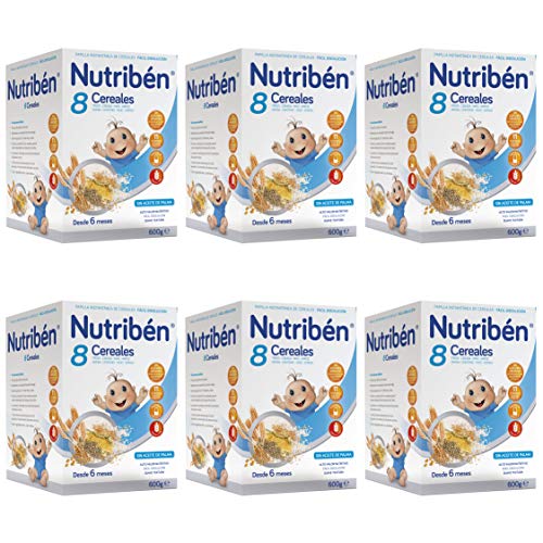Nutribén - Papillas Con, Desde Los Meses, Pack De X 00 Gr., 8 Cereales, 6 Cuenta