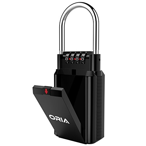 ORIA Caja de Almacenamiento de Llaves, Caja de Cerradura de Combinación de Llave de 4 Dígitos, Aleación de Zinc Impermeable y Antideslizante Caja Fuerte de Pared con Gran Tamaño, para Familia etc ORIA Caja de Almacenamiento de Llaves, Caja de Cerradura de Combinación de Llave de 4 Dígitos, Aleación de Zinc Impermeable y Antideslizante Caja Fuerte de Pared con Gran Tamaño, para Familia etc