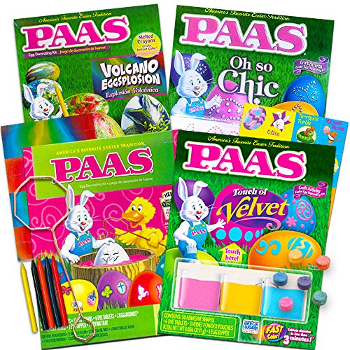 PAAS Easter Egg Decorating Kit Variety Pack. Pack of 4. (Decorating Kits Will Vary)