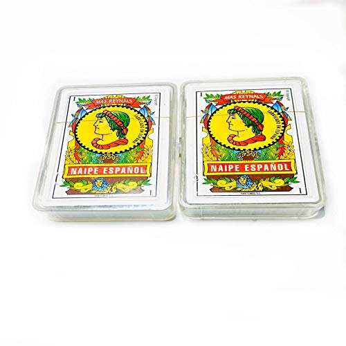 Pack de 2 Unidades Baraja Española + Baraja Española con Funda de Plástico Baraja española 100% Producto Español Juegos de Cartas Ideal para Jugar en Familia y Amigos. Ideal para Jugar Remigio.