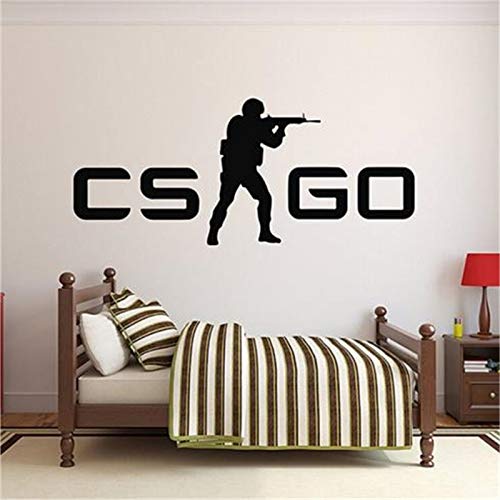 pegatinas de pared 3d infantil Juego Counter Strike Go CS GO Logo Etiqueta engomada del emblema del juego