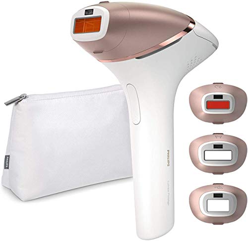 Philips Lumea Prestige BRI956/00 - Depiladora Luz Pulsada para la Depilación Permanente del Vello Visible en Casa con 4 Cabezales: Cuerpo, Bikini, Axilas y Cara, Blanco y Rosa Philips Lumea Prestige BRI956/00 - Depiladora Luz Pulsada para la Depilación Permanente del Vello Visible en Casa con 4 Cabezales: Cuerpo, Bikini, Axilas y Cara, Blanco y Rosa