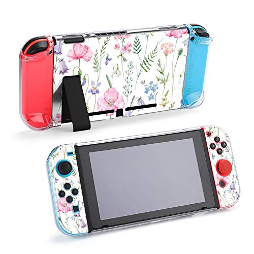 Pink Poppy, Snow Lotus, Purple Bell Dockable Cover Case para Nintendo Switch, Funda Protectora para Nintendo Switch