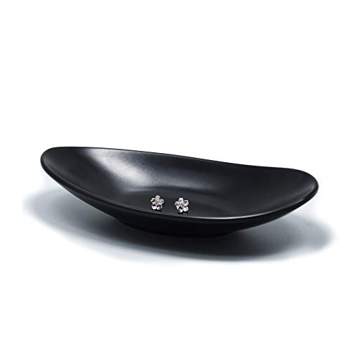 Plato de la bandeja de joyería Tazón de llave negra Bandeja organizador de llaves platos de llavero para entrada tazón de joyería Decoracion de mesa regalo de inauguración (Oval) Plato de la bandeja de joyería Tazón de llave negra Bandeja organizador de llaves platos de llavero para entrada tazón de joyería Decoracion de mesa regalo de inauguración (Oval)