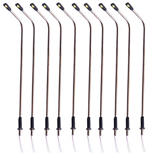 POHOVE 10 luces blancas para modelo de tren de ferrocarril, 1/75, 1/100, 1/150, 1/200, 4 escalas, escala Ho Oo LED, para decorar el diseño del modelo. POHOVE 10 luces blancas para modelo de tren de ferrocarril, 1/75, 1/100, 1/150, 1/200, 4 escalas, escala Ho Oo LED, para decorar el diseño del modelo.