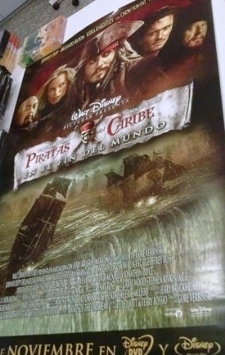 POSTER DISNEY ORIGINAL-PIRATAS DEL CARIBE EN EL FIN DEL MUNDO-NUEVO-97CM ALTO POR 68 ANCHO APROX