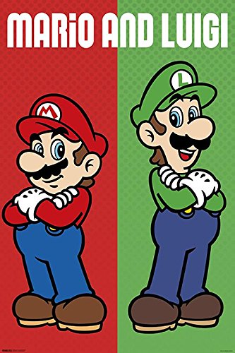 Póster Nintendo Super Mario - Mario & Luigi (61cm x 91,5cm) + embalaje para regalo