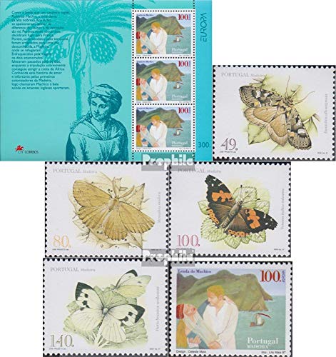 Prophila Collection Portugal - Madeira 187-191,Bloque 16 (Completa.edición.) año 1997 completaett 1997 dichos, Mariposas (Sellos para los coleccionistas)