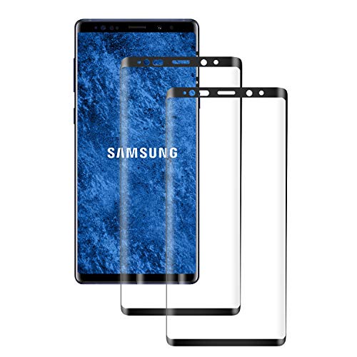 PUUDUU Cristal Templado para Samsung Galaxy Note 9, [2 Piezas] Cobertura Completa, Resistente a Los Arañazos, Película Protectora de Vidrio Templado para Galaxy Note 9