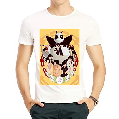 Ranma 1/2 T-Shirt Fashion Anime White Short Sleeve Cartoon Ranma T Shirt Top Tees Tshirt Unisex Saotome Genma Clothes Dropship-8,L