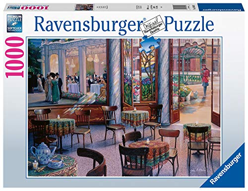 Ravensburger-El Café Rompecabeza Piezas, Multicolor (Puzzle 1000 Pz - Fantasy)
