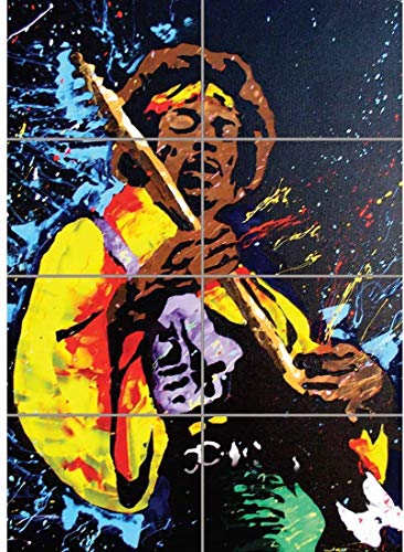 Refosian Refosian Music Guitar Rock Hero Arte de pared Multi Panel Poster Print 33 x 47 pulgadas