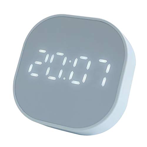 Reloj Despertador pequeño Cuadrado Luminoso Mute LED Reloj Digital Multifuncional Luz Hogar y jardín Pequeños electrodomésticos