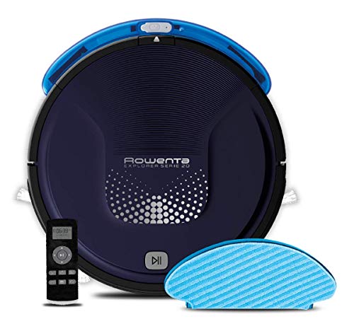 Rowenta RR6871WH Smart Force Explorer Aqua - Robot aspirador 2 en 1, aspira y friega, con sensores anticaída, bateria ion-litio de 150 minutos de autonomía, incluye mando a distancia y base de carga Rowenta RR6871WH Smart Force Explorer Aqua - Robot aspirador 2 en 1, aspira y friega, con sensores anticaída, bateria ion-litio de 150 minutos de autonomía, incluye mando a distancia y base de carga