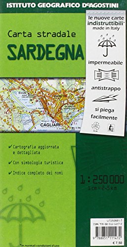 Sardegna 1:250.000 (Carte in PVC)